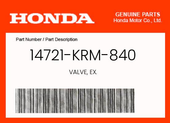 0 OEM Part 14721-KRM-840