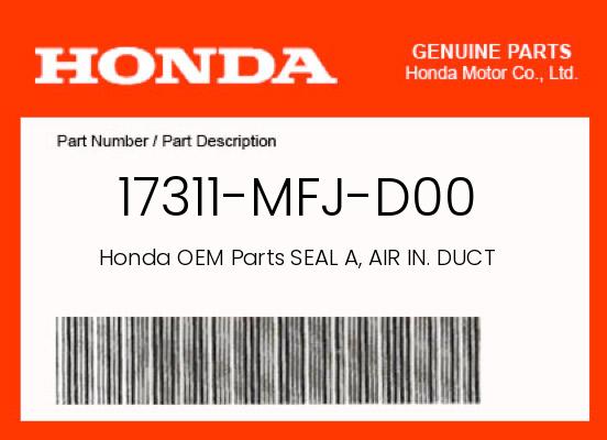 0 OEM Part 17311-MFJ-D00