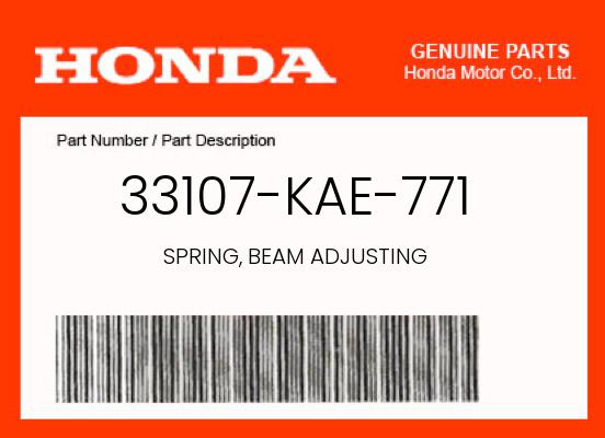 2022 HONDA OEM Part 33107-KAE-771