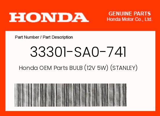 2012 Honda ST1300A OEM Part 33301-SA0-741