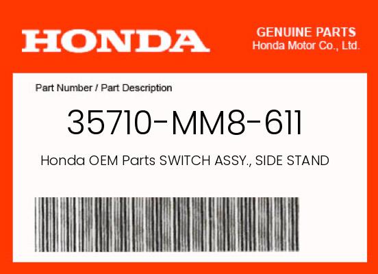 0 Honda OEM Part 35710-MM8-611