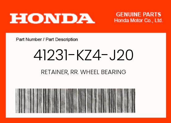 2005 Honda CRF450R OEM Part 41231-KZ4-J20
