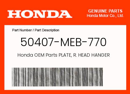 0 Honda OEM Part 50407-MEB-770