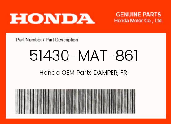 0 Honda OEM Part 51430-MAT-861