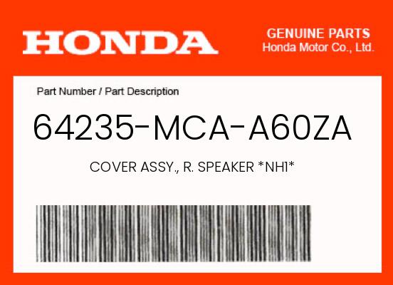 0 OEM Part 64235-MCA-A60ZA