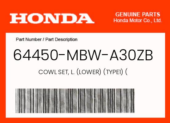 0 OEM Part 64450-MBW-A30ZB
