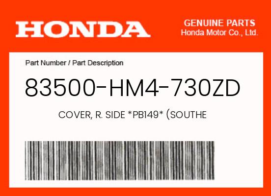 0 OEM Part 83500-HM4-730ZD