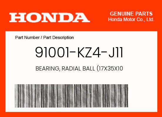 0 OEM Part 91001-KZ4-J11
