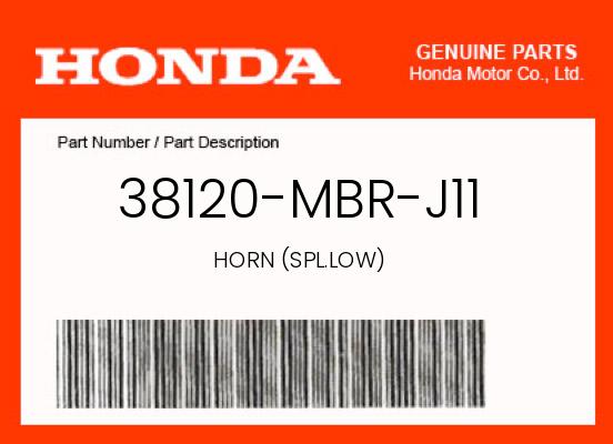 0 Honda OEM Part 38120-MBR-J11