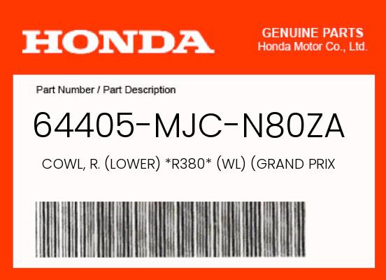 0 OEM Part 64405-MJC-N80ZA