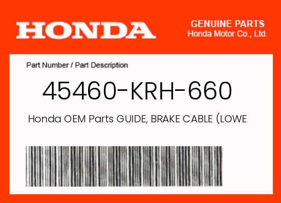 0 Honda OEM Part 45460-KRH-660