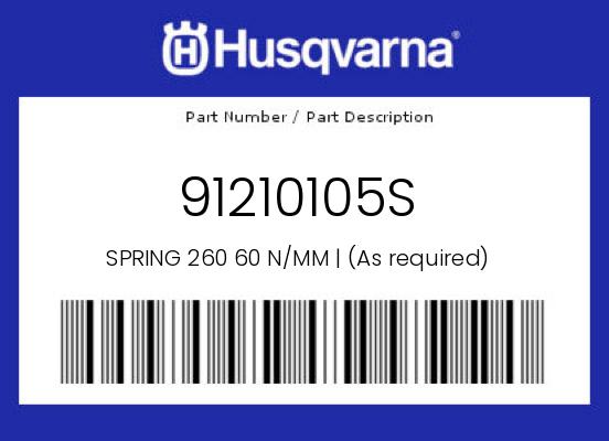 0 Husqvarna OEM Part 91210105S