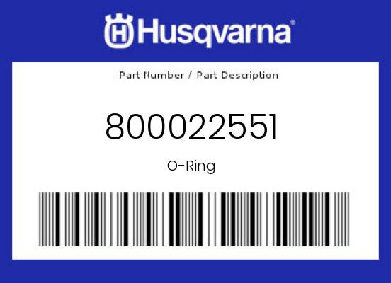 2012 Husqvarna OEM Part 800022551