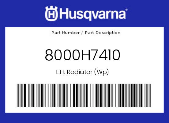 0 Husqvarna OEM Part 8000H7410