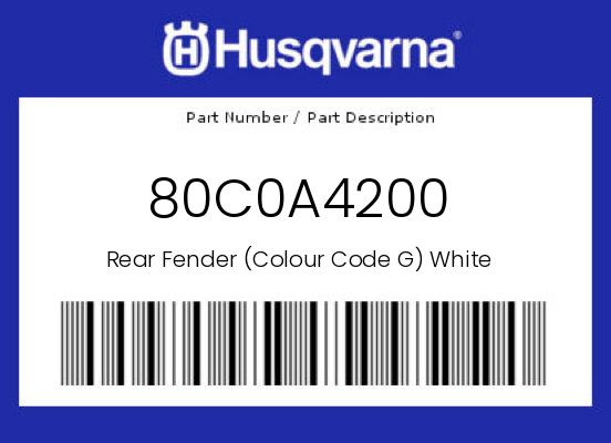 2007 Husqvarna OEM Part 80C0A4200