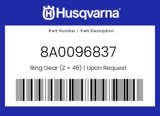 0 Husqvarna OEM Part 8A0096837