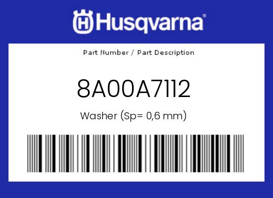 0 Husqvarna OEM Part 8A00A7112