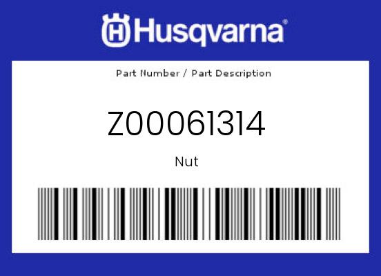 2007 Husqvarna OEM Part Z00061314
