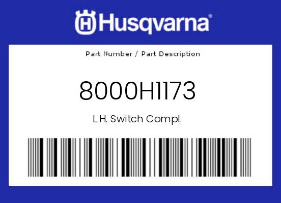 0 Husqvarna OEM Part 8000H1173