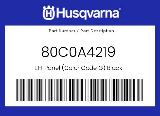 2007 Husqvarna OEM Part 80C0A4219