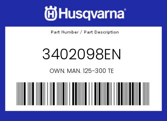 0 Husqvarna OEM Part 3402098EN