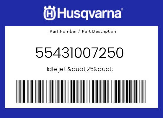 Idle jet "25" undefined