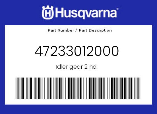 0 Husqvarna OEM Part 47233012000