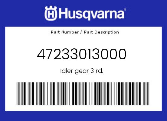 0 Husqvarna OEM Part 47233013000