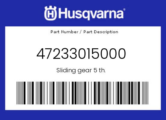 0 Husqvarna OEM Part 47233015000