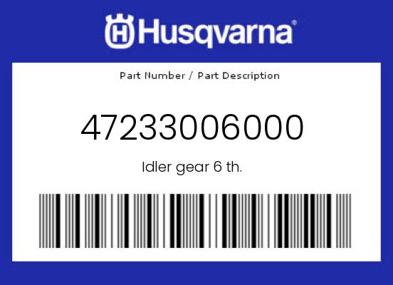 0 Husqvarna OEM Part 47233006000