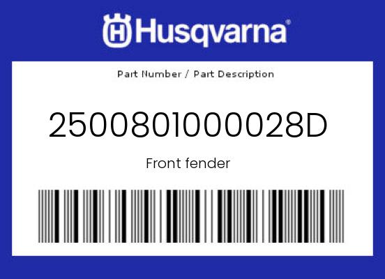 0 Husqvarna OEM Part 2500801000028D