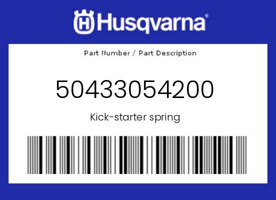 0 Husqvarna OEM Part 50433054200