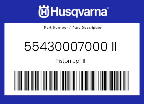 0 Husqvarna OEM Part 55430007000 II