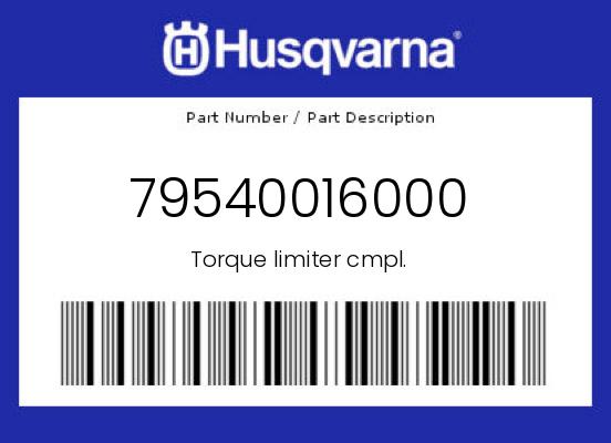 0 Husqvarna OEM Part 79540016000