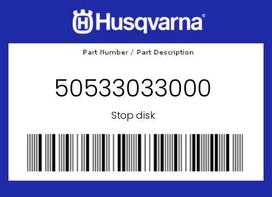 0 Husqvarna OEM Part 50533033000