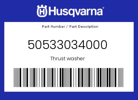 0 Husqvarna OEM Part 50533034000