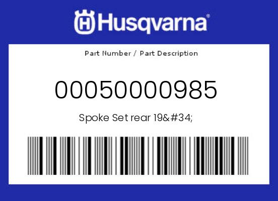 0 KTM OEM Part 00050000985