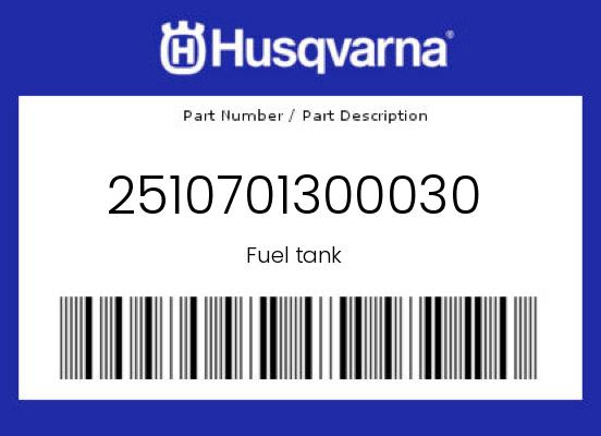 0 Husqvarna OEM Part 2510701300030