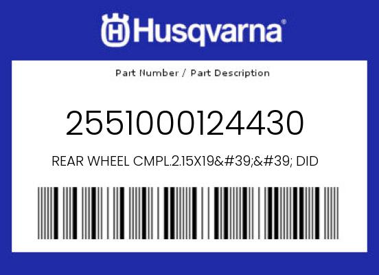 0 Husqvarna OEM Part 2551000124430