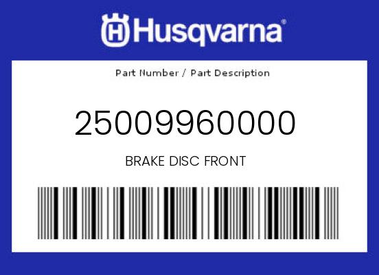 0 Husqvarna OEM Part 25009960000