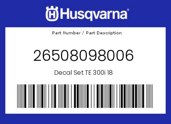 0 Husqvarna OEM Part 26508098006