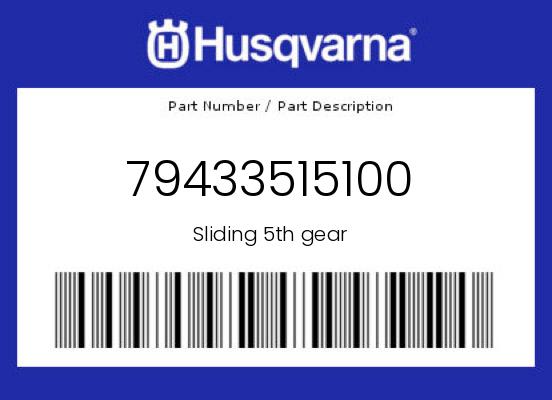 0 Husqvarna OEM Part 79433515100