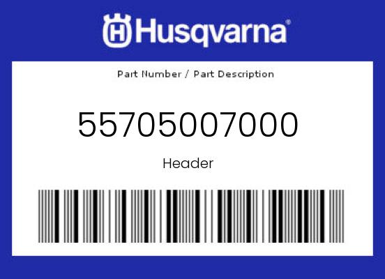 0 Husqvarna OEM Part 55705007000