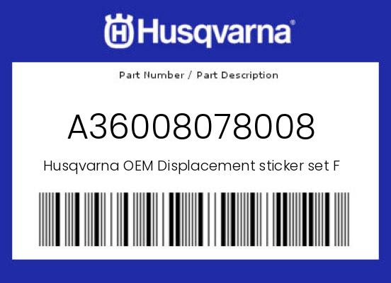 0 Husqvarna OEM Part A36008078008