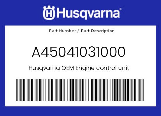 0 Husqvarna OEM Part A45041031000