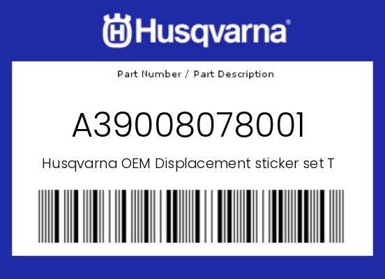 0 Husqvarna OEM Part A39008078001