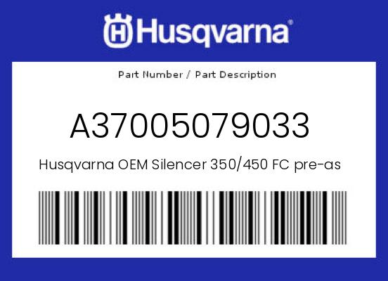0 Husqvarna OEM Part A37005079033