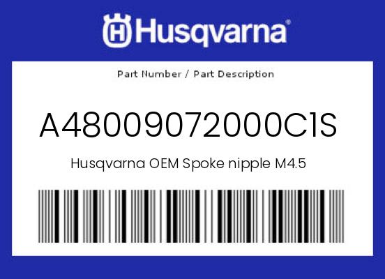 0 Husqvarna OEM Part A48009072000C1S