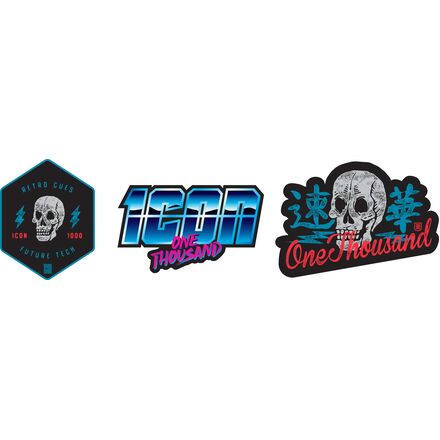 ICON 1000 Retro Skull Decal Pack