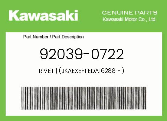 0 Kawasaki OEM Part 92039-0722